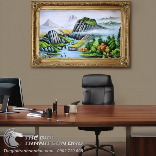 Tranh Phong Cảnh Sơn Thủy Mây Trời