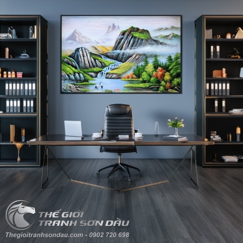Tranh Phong Cảnh Sơn Thủy Mây Trời