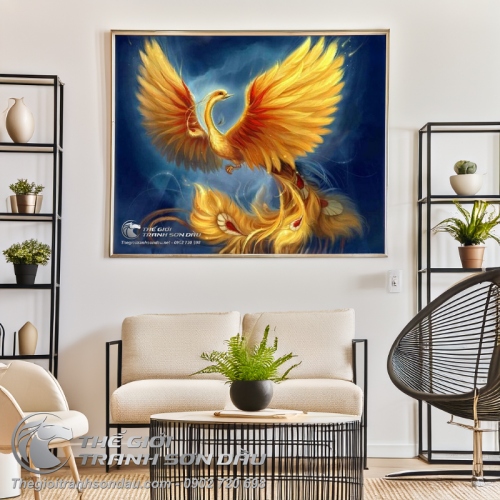 Tranh Phụng Hoàng Đẹp Cho Phòng Khách