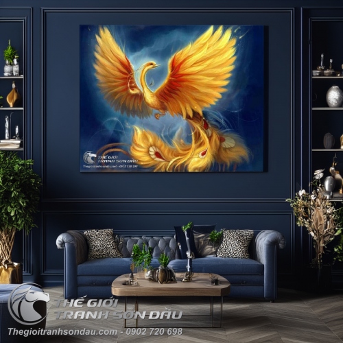 Tranh Phụng Hoàng Đẹp Cho Phòng Khách