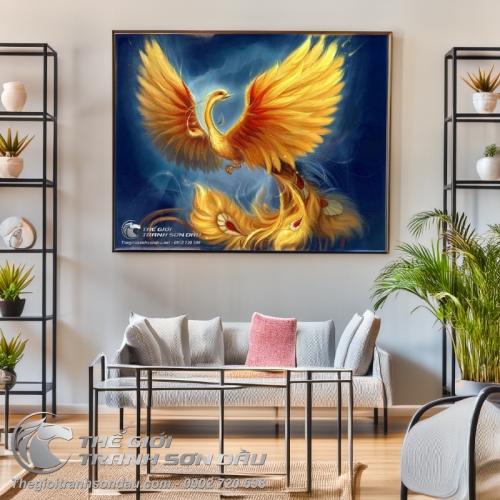 Tranh Phụng Hoàng Đẹp Cho Phòng Khách