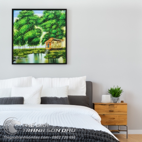 Tranh Quê Hương Đẹp Vẽ Trát Bay Hiện Đại