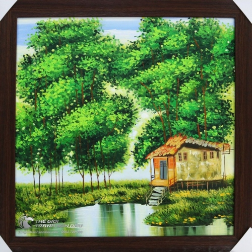 Tranh Quê Hương Đẹp Vẽ Trát Bay Hiện Đại