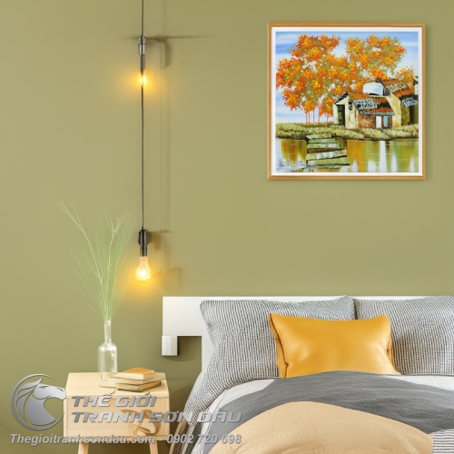 Tranh Quê Hương Hiện Đại Mùa Thu Lá Vàng