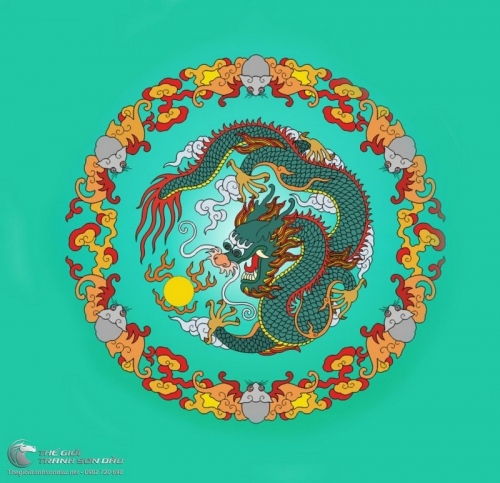 Tranh Rồng Cuộn Theo Hình Tròn