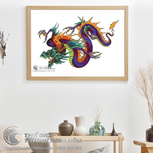 Tranh Rồng Màu Tím
