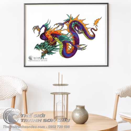 Tranh Rồng Màu Tím