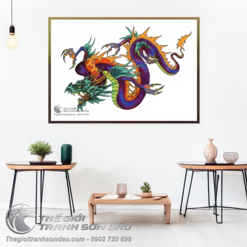Tranh Rồng Màu Tím