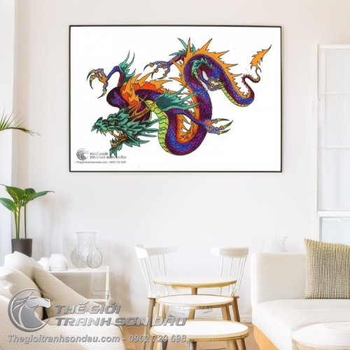 Tranh Rồng Màu Tím