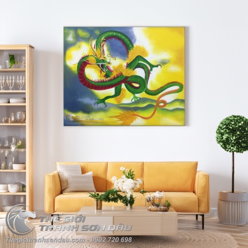 Tranh Rồng Xanh Thanh Long