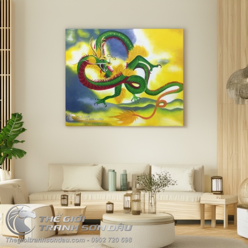 Tranh Rồng Xanh Thanh Long