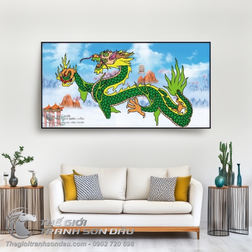 Tranh Rồng Xanh Trảo Long Châu