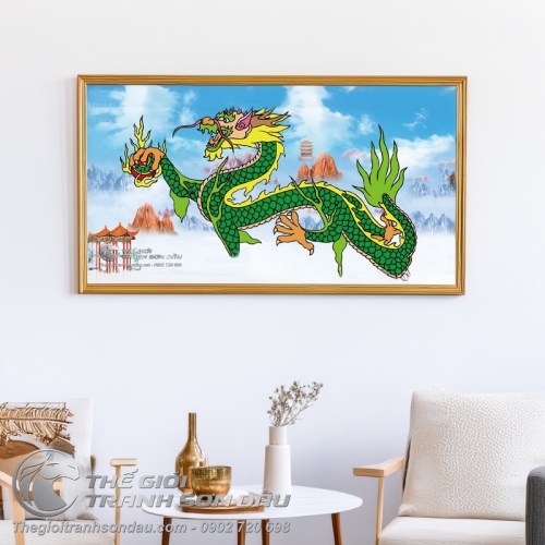 Tranh Rồng Xanh Trảo Long Châu