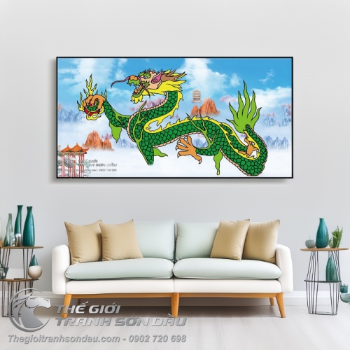 Tranh Rồng Xanh Trảo Long Châu
