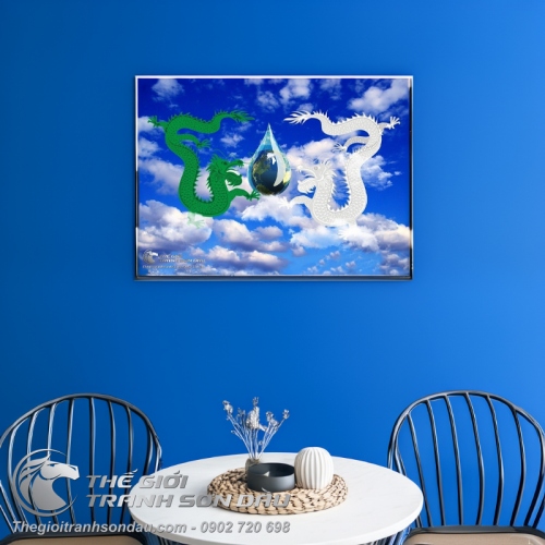 Tranh Rồng Xanh Và Rồng Trắng