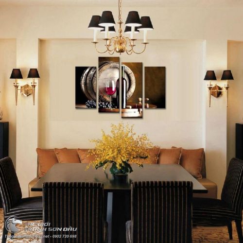 Tranh Rượu Vang Bộ 4 Bức