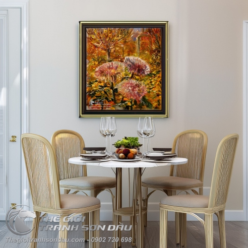 Tranh Sơn Dầu Hoa Cúc Màu Sắc Rực Rỡ