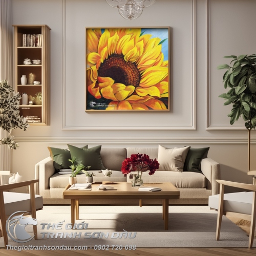 Tranh Sơn Dầu Hoa Hướng Dương