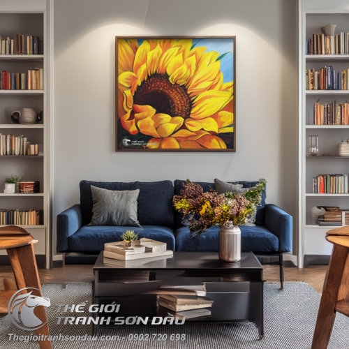 Tranh Sơn Dầu Hoa Hướng Dương