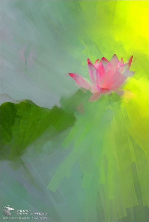 Tranh Sơn Dầu Hoa Sen