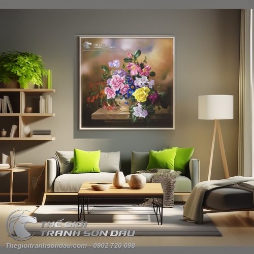 Tranh Sơn Dầu Hoa Tả Thực Cổ Điển