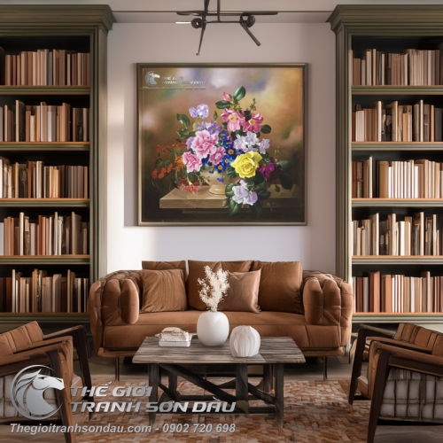 Tranh Sơn Dầu Hoa Tả Thực Cổ Điển