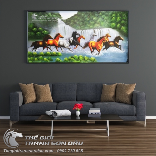 Tranh Sơn Dầu Mã Đáo Thành Công Hợp Mạng Mộc