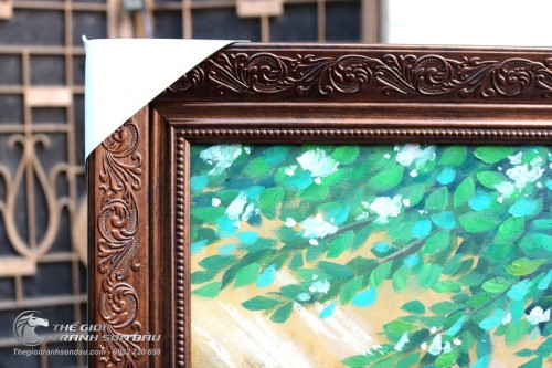 Tranh Sơn Dầu Nữ Sinh Áo Dài Trắng Thướt Tha Đẹp Giá Rẻ