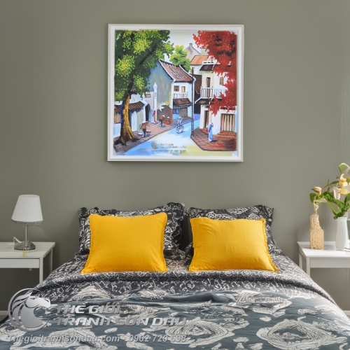 Tranh Sơn Dầu Phố Cổ Nghệ Thuật Đẹp