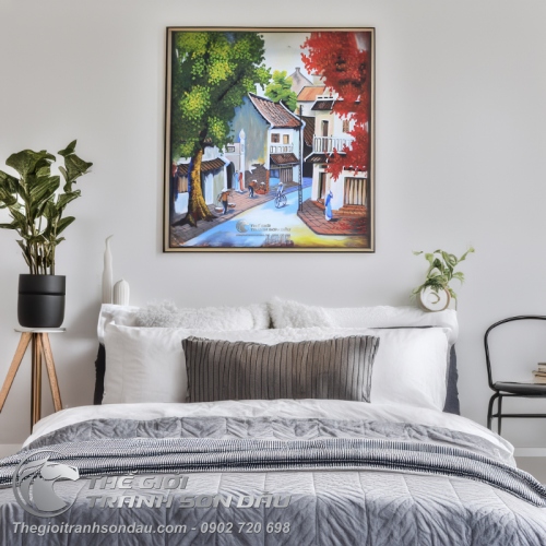 Tranh Sơn Dầu Phố Cổ Nghệ Thuật Đẹp