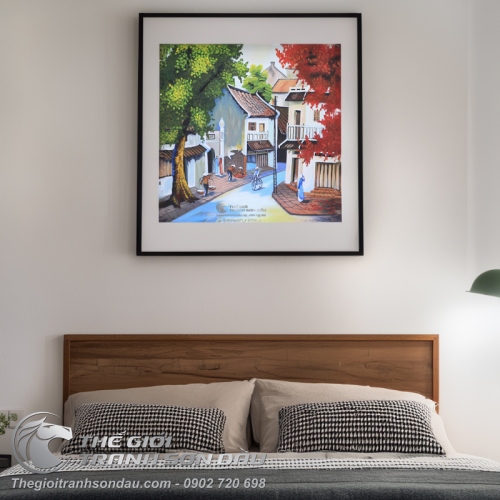 Tranh Sơn Dầu Phố Cổ Nghệ Thuật Đẹp