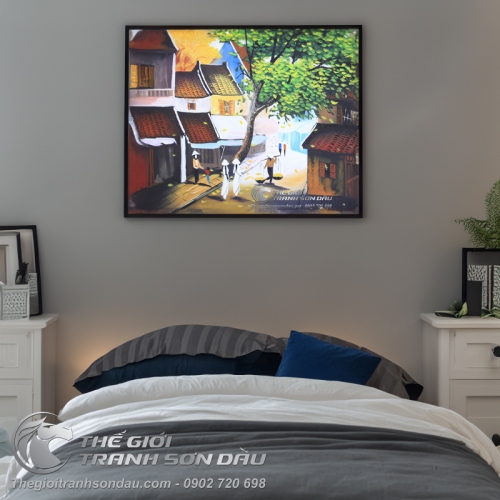 Tranh Sơn Dầu Phố Cổ Việt Nam