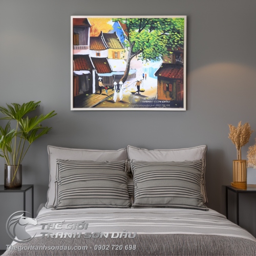 Tranh Sơn Dầu Phố Cổ Việt Nam