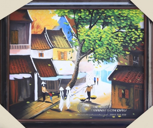 Tranh Sơn Dầu Phố Cổ Việt Nam