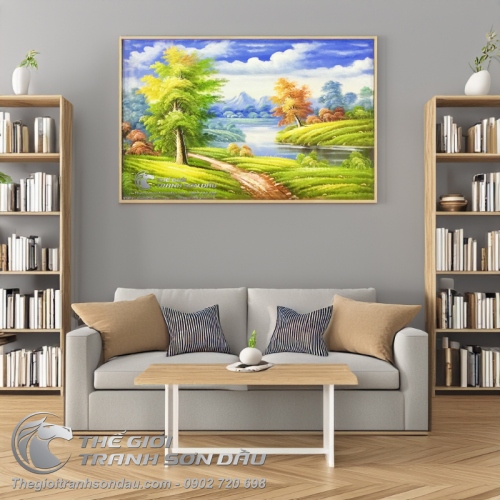 Tranh Sơn Dầu Phong Cảnh Nước Ngoài Trang Trí Phòng Làm Việc