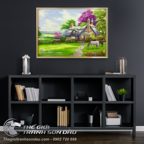 Tranh Sơn Dầu Phong Cảnh Nước Ngoài Treo Phòng Bếp
