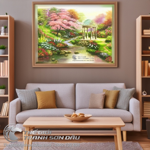Tranh Sơn Dầu Phong Cảnh Nước Ngoài Treo Phòng Khách