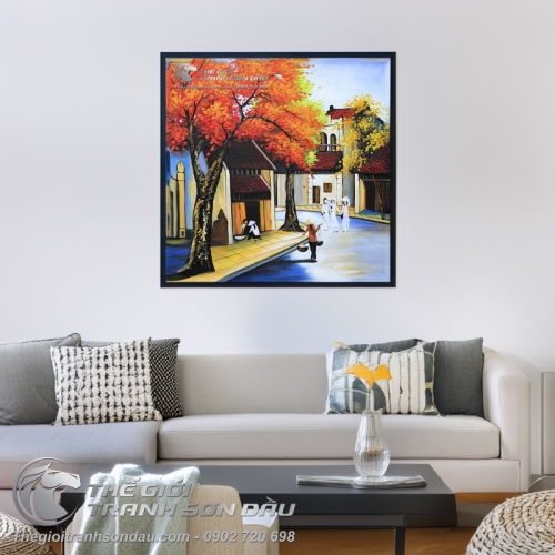 Tranh Sơn Dầu Phong Cảnh Phố Cổ Hà Nội