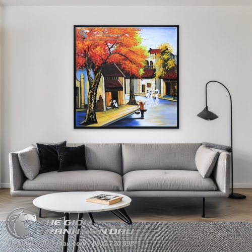 Tranh Sơn Dầu Phong Cảnh Phố Cổ Hà Nội