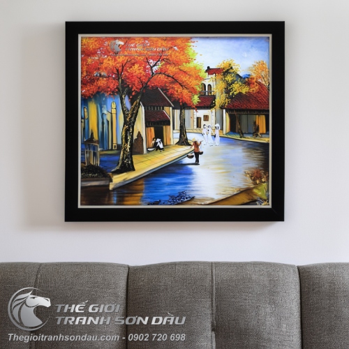 Tranh Sơn Dầu Phong Cảnh Phố Cổ Hà Nội