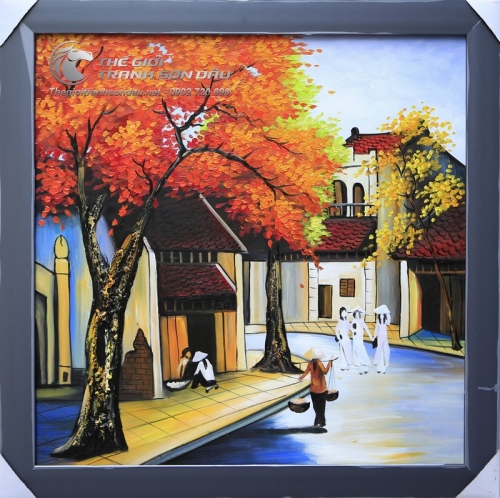 Tranh Sơn Dầu Phong Cảnh Phố Cổ Hà Nội