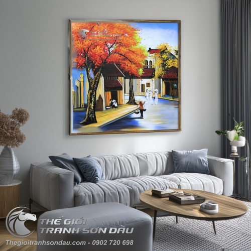 Tranh Sơn Dầu Phong Cảnh Phố Cổ Hà Nội