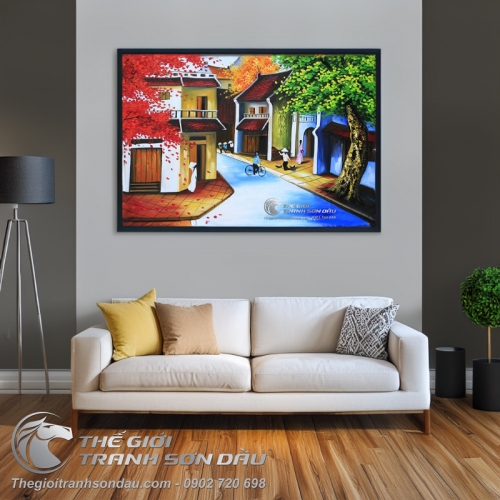 Tranh Sơn Dầu Phong Cảnh Phố Cổ Việt Nam