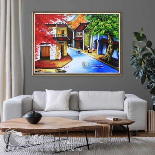 Tranh Sơn Dầu Phong Cảnh Phố Cổ Việt Nam