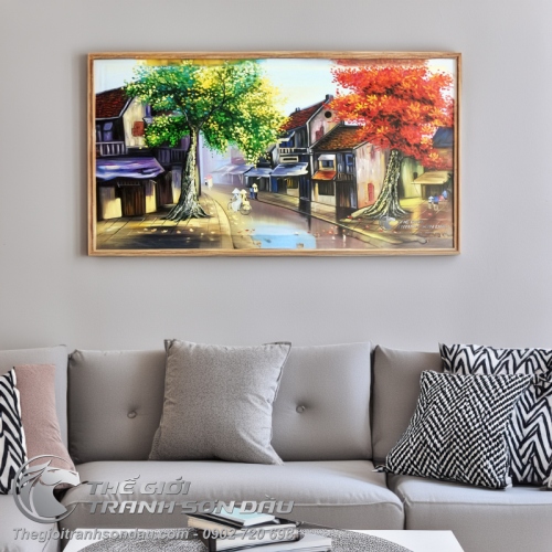 Tranh Sơn Dầu Phong Cảnh Phố Cổ Việt Nam Xinh Đẹp
