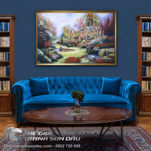 Tranh Sơn Dầu Phong Cảnh Trang Trí Phòng Làm Việc
