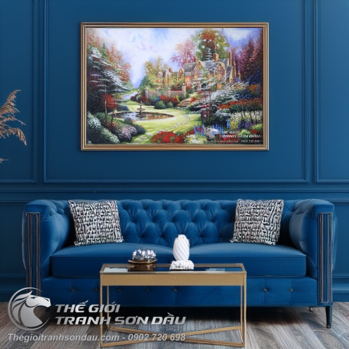 Tranh Sơn Dầu Phong Cảnh Trang Trí Phòng Làm Việc