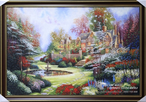 Tranh Sơn Dầu Phong Cảnh Trang Trí Phòng Làm Việc