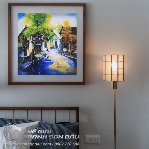 Tranh Sơn Dầu Phong Cảnh Vẽ Con Đường Lá Rơi