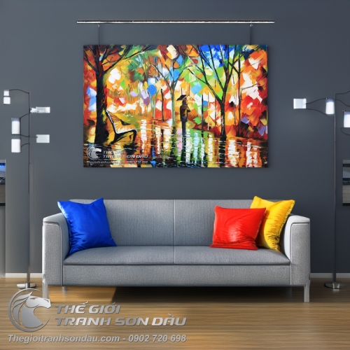 Tranh Sơn Dầu Phong Cảnh Vẽ Dày Màu